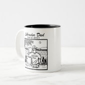 Labrador en papa tweekleurige koffiemok (Voorkant links)