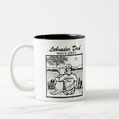 Labrador en papa tweekleurige koffiemok (Links)