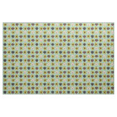 Labrador Faces Sunflower mint Stof (Fat Quarter)