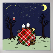 Labrador Family en Starry Sky