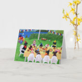 Labrador Feest Schilderij Kaart (Gele Bloem)