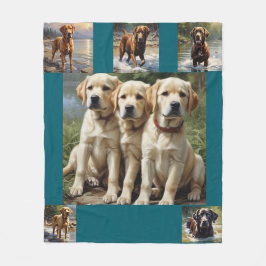 Labrador Fleece Deken (Voorkant)