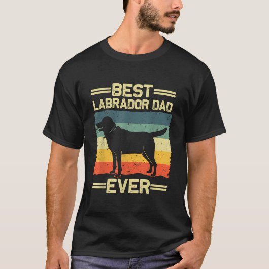 Labrador For Dad Black Lab Yellow Labrador Retriev T-shirt (Voorkant)