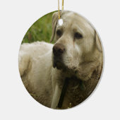 Labrador-foto Keramisch Ornament (Links)