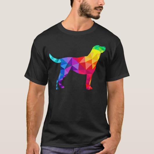 Labrador Gay Pride Lgbt Lgbtq Rainbow Flag Dog T-shirt (Voorkant)