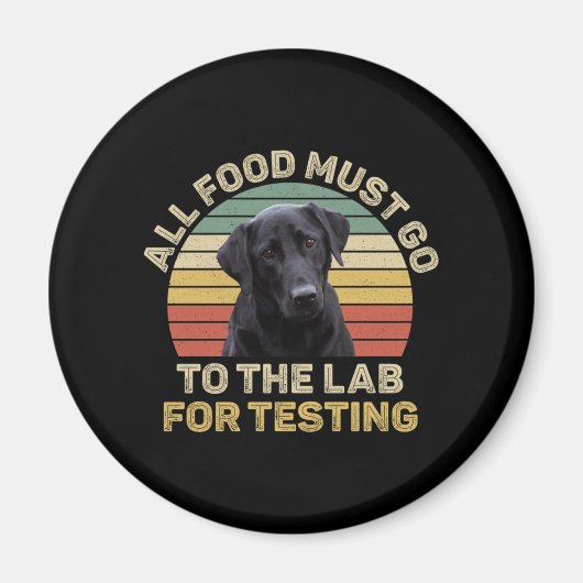 Labrador geeft alle voedsel dat naar het lab moet magneet (Voorkant)