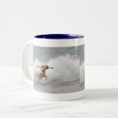 Labrador - Geel - Go Fetch! Tweekleurige Koffiemok (Voorkant links)