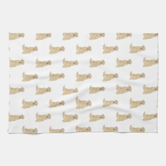 Labrador (geel) theedoek (Horizontaal)