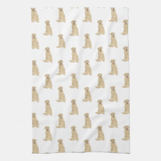 Labrador (geel) theedoek (Verticaal)