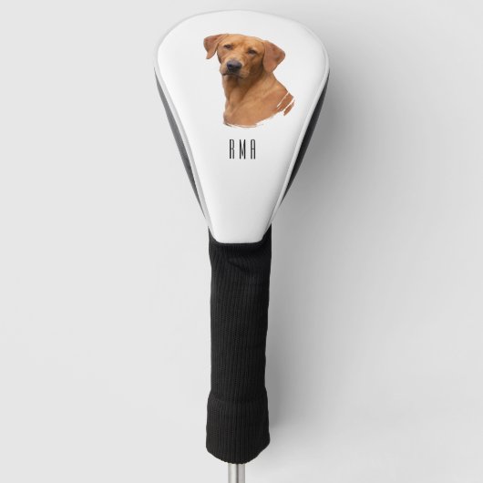 Labrador Gele Lab Golfheadcover (Voorkant)