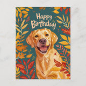 Labrador Gelukkige Verjaardag Briefkaart (Voorkant)