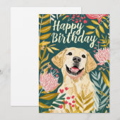 Labrador Gelukkige Verjaardag Feestdagenkaart (Voorkant / Achterkant)