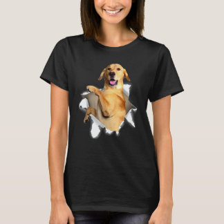 Labrador Gescheurde Stof Lab Retriever Hond T-shirt