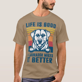 Labrador Gifts voor mannen Zwart geel lab T-shirt