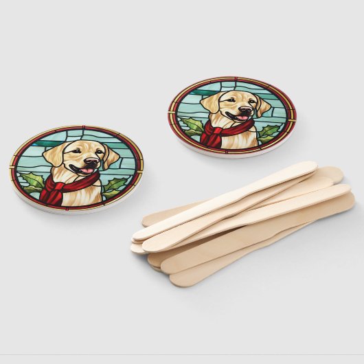 Labrador Glas in lood Kerst Handwaaier (Niet-gemonteerd)