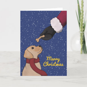 Labrador Golden Retriever Dog Kerstmis Feestdagen Kaart