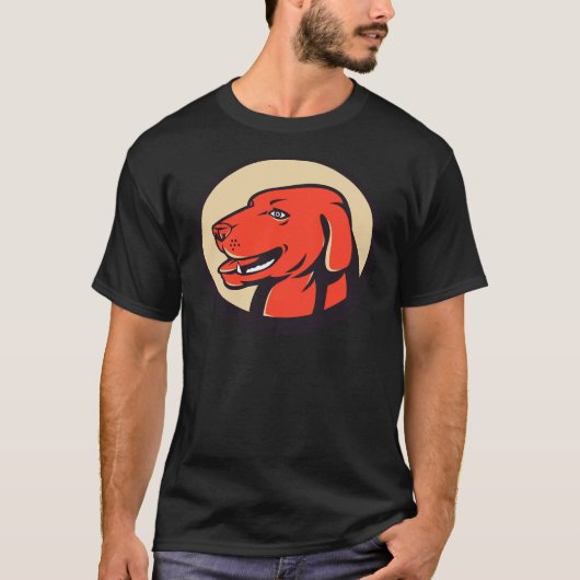 Labrador Golden Retriever Hondenhoofd T-shirt (Voorkant)