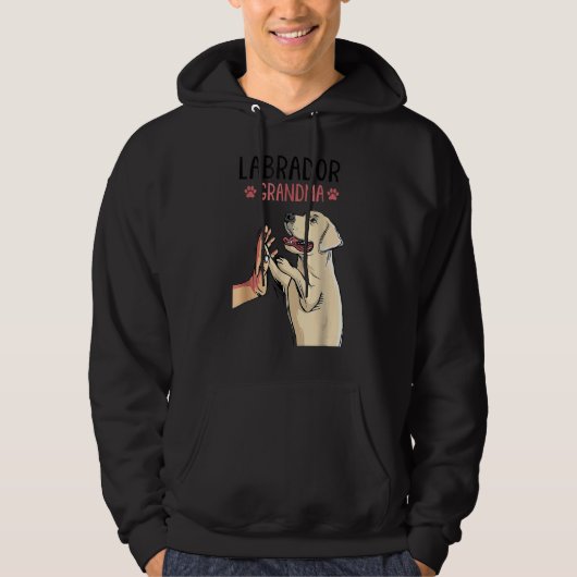 Labrador Grandma Lab Dog moeder op dag 2 Hoodie (Voorkant)