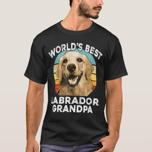 Labrador Grandpa - Worlds Best Lab Grandpa Dog Ret T-shirt (Voorkant)