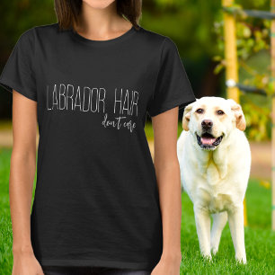Labrador Haar Maakt Niet Uit Witte Typografie T-shirt