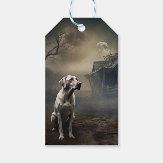 labrador halloween eng cadeaulabel (Voorkant)
