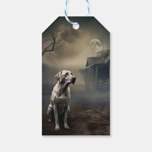 labrador halloween eng cadeaulabel (Achterkant)