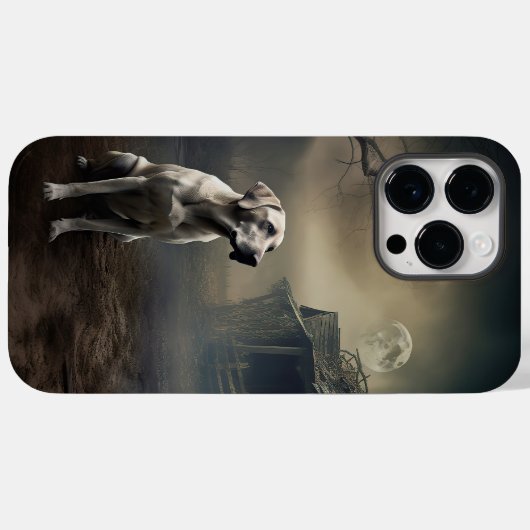labrador halloween eng Case-Mate iPhone case (Achterkant (horizontaal))