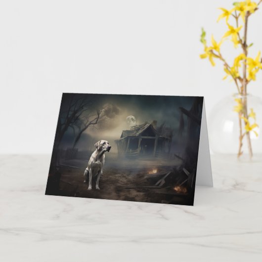 labrador halloween eng kaart (Gele Bloem)