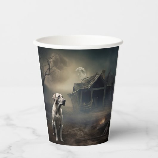 labrador halloween eng papieren bekers (Voorkant)