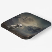 labrador halloween eng papieren bordje (Gebogen)