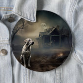 labrador halloween eng ronde button 6,0 cm (In situ)