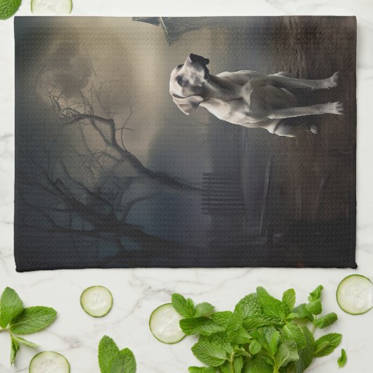 labrador halloween eng theedoek (Gevouwen)