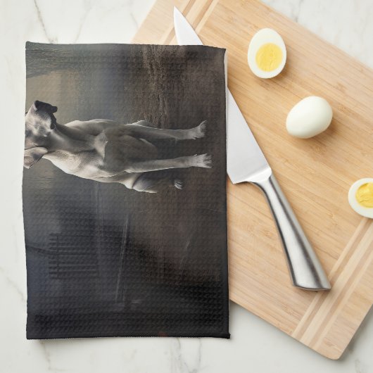 labrador halloween eng theedoek (Quarter Fold)