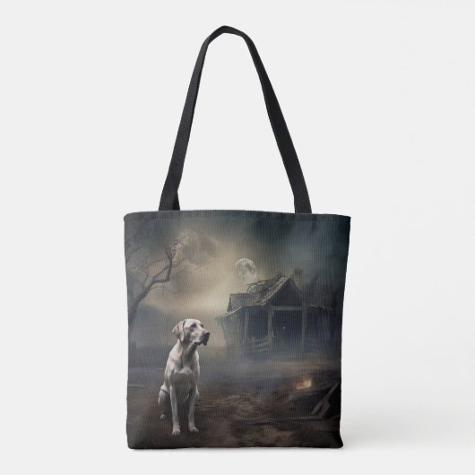labrador halloween eng tote bag (Achterkant)