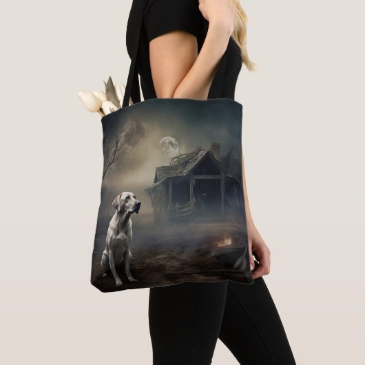 labrador halloween eng tote bag (Dichtbij)