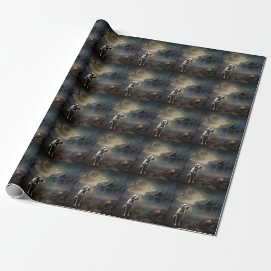 Labrador Halloween Engverstorend Cadeaupapier (Uitgerold)