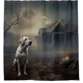 Labrador Halloween Engverstorend Douchegordijn (Voorkant)