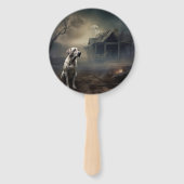 Labrador Halloween Engverstorend Handwaaier (Voorkant)