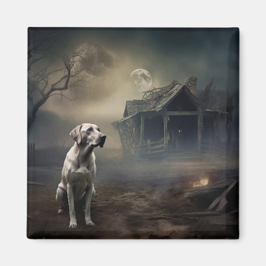 Labrador Halloween Engverstorend Magneet (Voorkant)