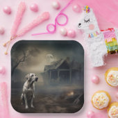 Labrador Halloween Engverstorend Papieren Bordje (Feest)