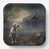 Labrador Halloween Engverstorend Papieren Bordje (Voorkant)