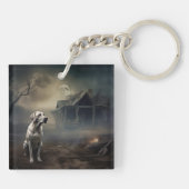 Labrador Halloween Engverstorend Sleutelhanger (Achterkant)