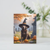 Labrador Halloween Feestdagenkaart (Staand voorkant)