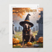 Labrador Halloween Feestdagenkaart (Voorkant / Achterkant)