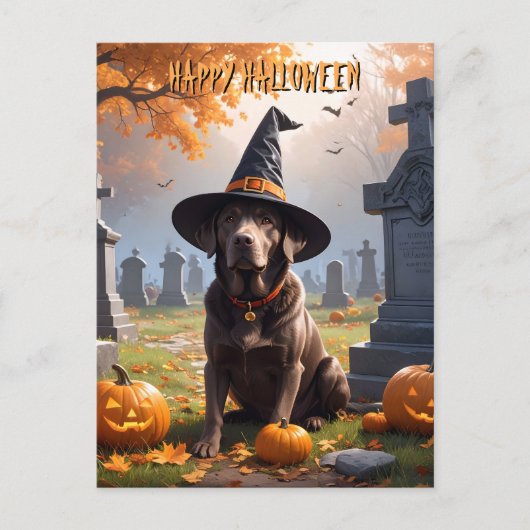 Labrador Halloween Feestdagenkaart (Voorkant)