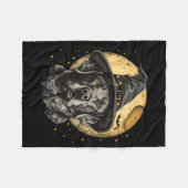 Labrador Halloween Grappige Lieve Hond Zwarte Lab Fleece Deken (Voorkant (Horizontaal))