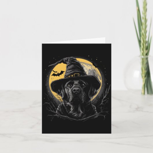 Labrador Halloween Grappige Lieve Hond Zwarte Lab Kaart (Voorkant)