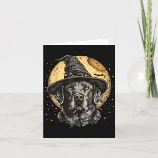 Labrador Halloween Grappige Lieve Hond Zwarte Lab Kaart (Voorkant)
