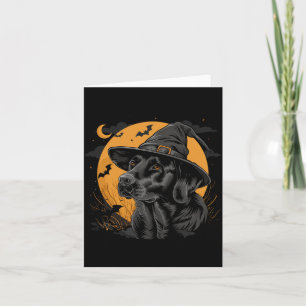 Labrador Halloween Grappige Lieve Hond Zwarte Lab Kaart