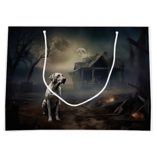 Labrador Halloween Griezelen Groot Cadeauzakje (Voorkant)